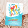 Splish Splash Birthday Bash Boy Pool Party Invitation