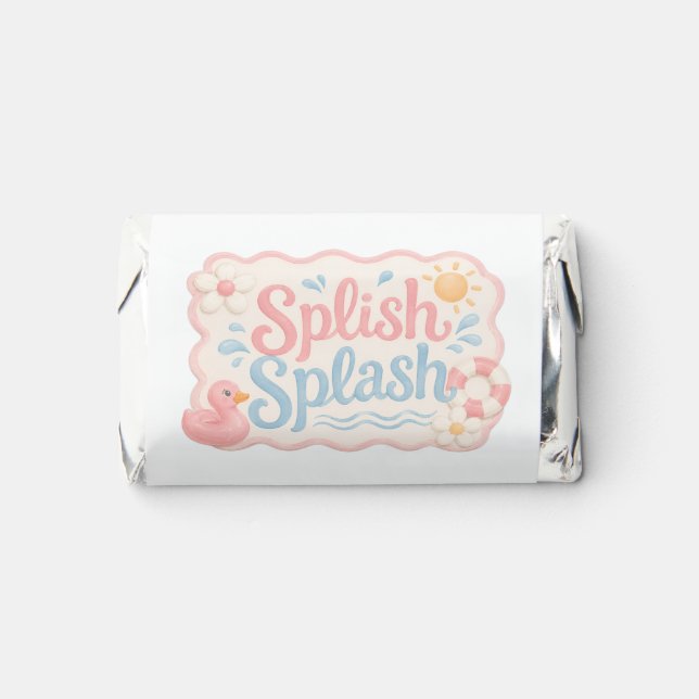 Splish Splash Candy Bar Wrapper Hershey's Miniatures (Front)