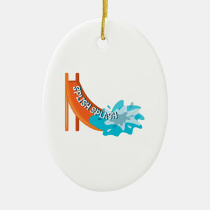 Splish Splash Ceramic Ornament
