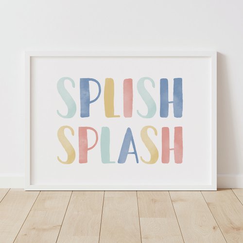 Splish Splash Colorful Kid Bathroom Decor