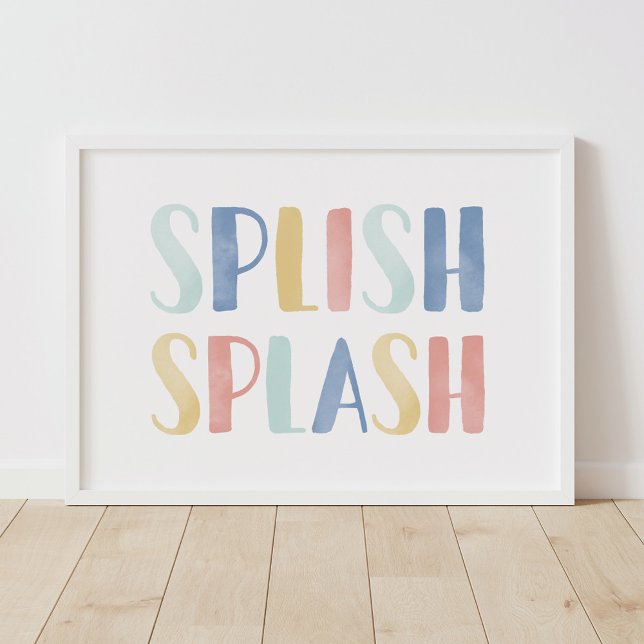 Splish Splash Colorful Kid Bathroom Decor (Creator Uploaded)