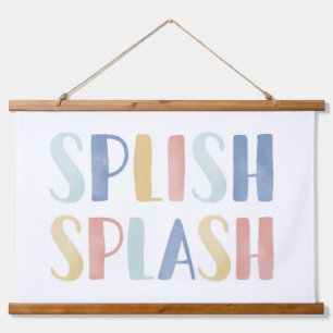 Splish Splash Colorful Kid Bathroom Decor Hanging Tapestry