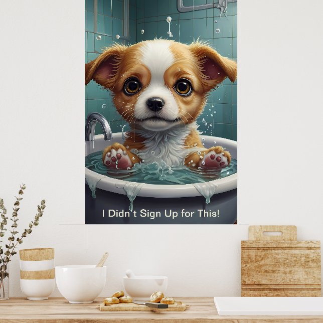 Splish Splash Cute Funny Posters with Quotes (Kitchen)