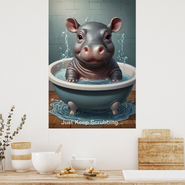 Splish Splash Cute Funny Posters with Quotes (Kitchen)