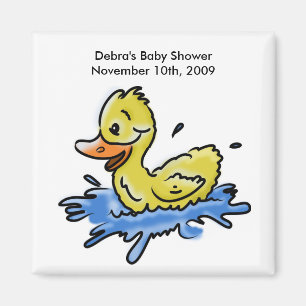 Splish Splash Duck baby shower favor magnet