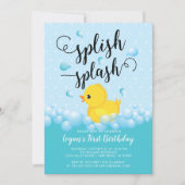 Splish Splash Duck Birthday Invitation (Front)