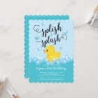 Splish Splash Duck Birthday Invitation