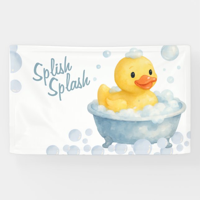 Splish Splash Ducky baby shower  Banner (Horizontal)