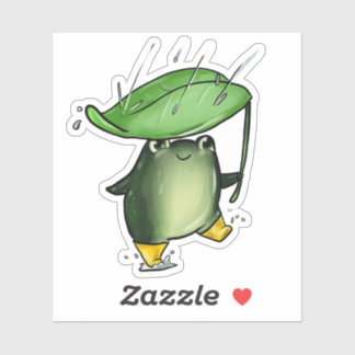 Splish Splash Frog Sticker