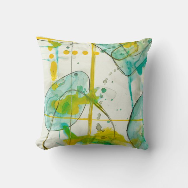 Splish Splash I Throw Pillow (Front)