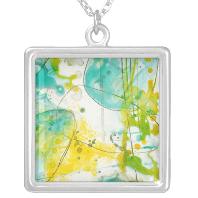 Splish Splash II Silver Plated Necklace (Front)