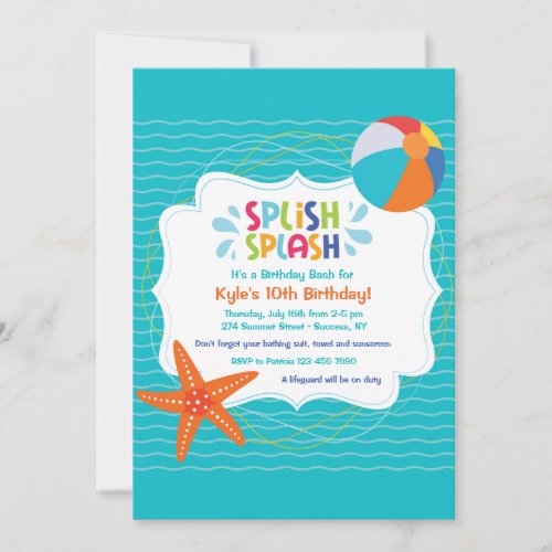 Splish Splash Invitation