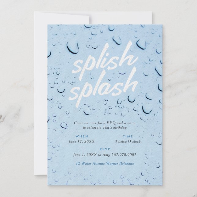 Splish Splash Invitation (Front)