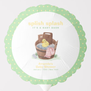 Splish Splash Laundry Tub Rubber Duck Baby Shower Balloon