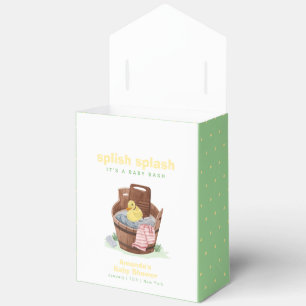 Splish Splash Laundry Tub Rubber Duck Baby Shower Favor Boxes