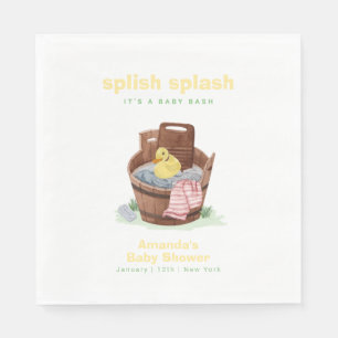 Splish Splash Laundry Tub Rubber Duck Baby Shower Napkins