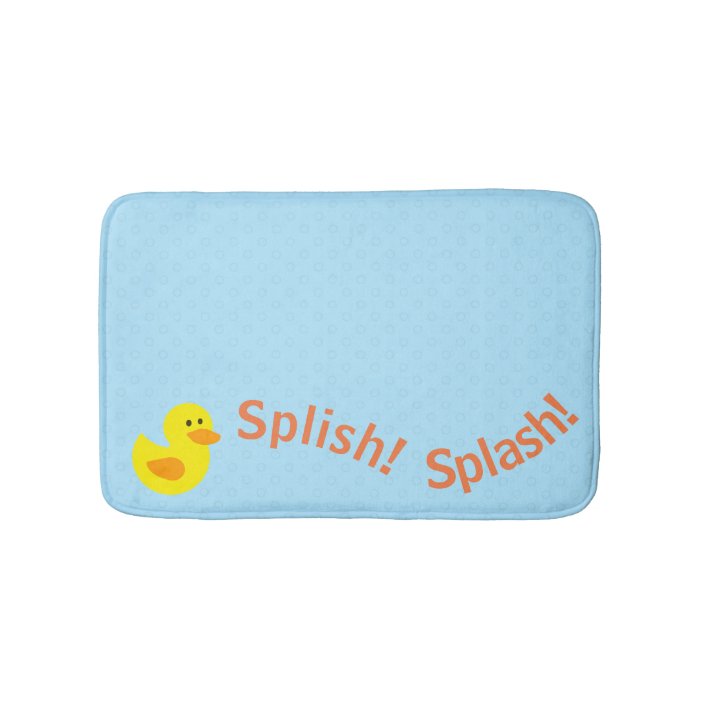 Splish Splash Little Yellow Ducky Bathroom Mat Zazzle Com