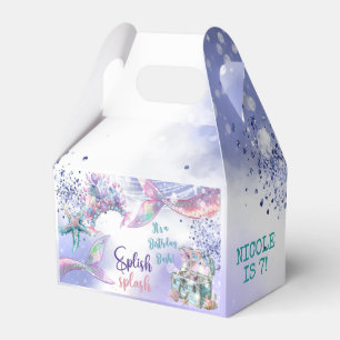 Splish splash magic mermaid birthday bash favor boxes