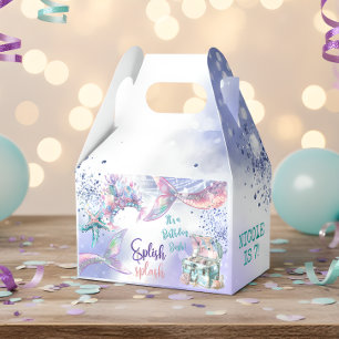 Splish splash magic mermaid birthday bash favor boxes