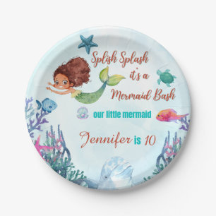 Splish Splash Mermaid Bash Girls Birthday Party Paper Plates