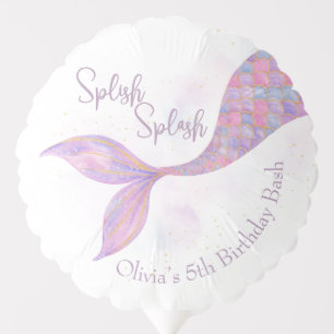 Splish Splash Mermaid Birthday Balloon