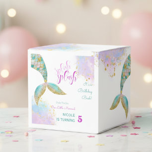 Splish splash mermaid birthday bash favor boxes