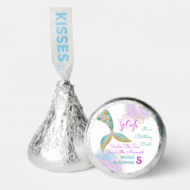 Splish splash mermaid birthday bash hershey®'s kisses® (Front)