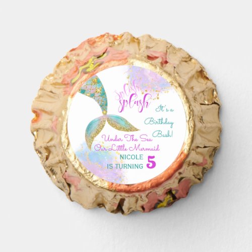 Splish splash mermaid birthday bash reeses peanut butter cups