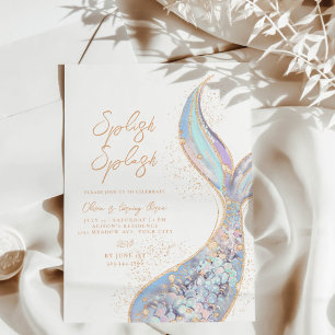 Splish Splash Mermaid Birthday Invitation