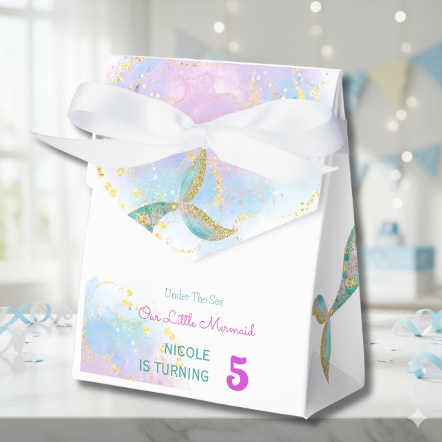 Splish splash mermaid fantasy birthday bash favor boxes (Creator Uploaded)