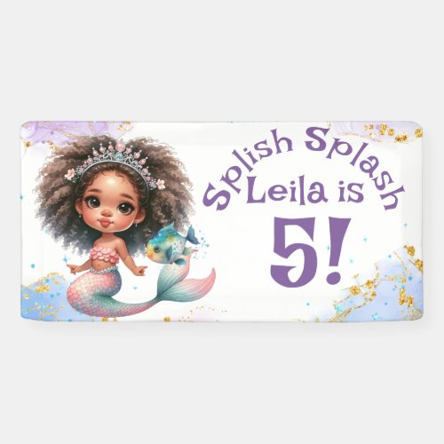 Splish Splash Mermaid Party Birthday   Banner