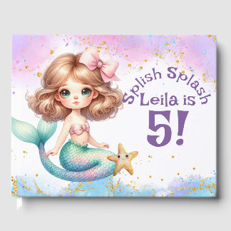 Splish Splash Mermaid Party Birthday Guest Book