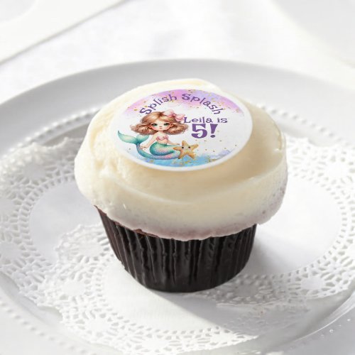 Splish Splash Mermaid Party Edible Frosting Rounds