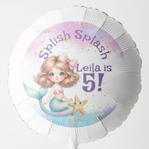 Splish Splash Mermaid Party Helium Balloon