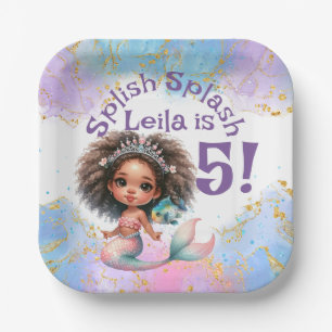Splish Splash Mermaid Party Paper Plates
