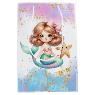 Splish Splash Mermaid Plain Party Gift Bag