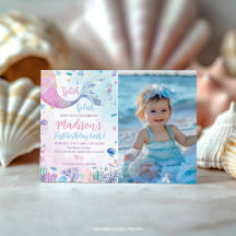 Splish Splash Mermaid Under the Sea Birthday Photo