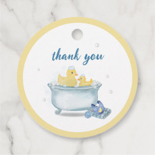 Splish Splash Mommy Duck Bathtub Baby Shower Favor Tags