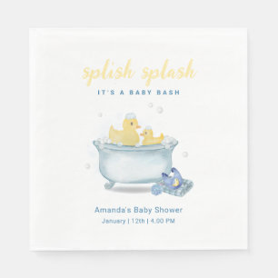 Splish Splash Mommy Duck Bathtub Baby Shower Napkins