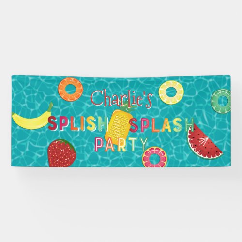 Splish Splash Party l Pool Birthday l Summer Fruit Banner