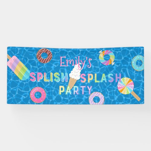 Splish Splash Party l Pool Birthday l Sweet Treats Banner