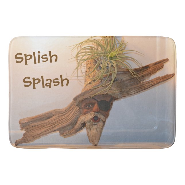 Splish Splash Pirate Bathroom Mat (Front)