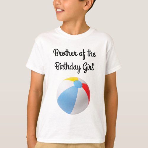 Splish Splash Pool Birthday Brother T_Shirt