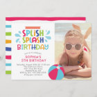 Splish Splash Pool Birthday Invitation