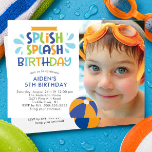 Splish Splash Pool Birthday Invitation