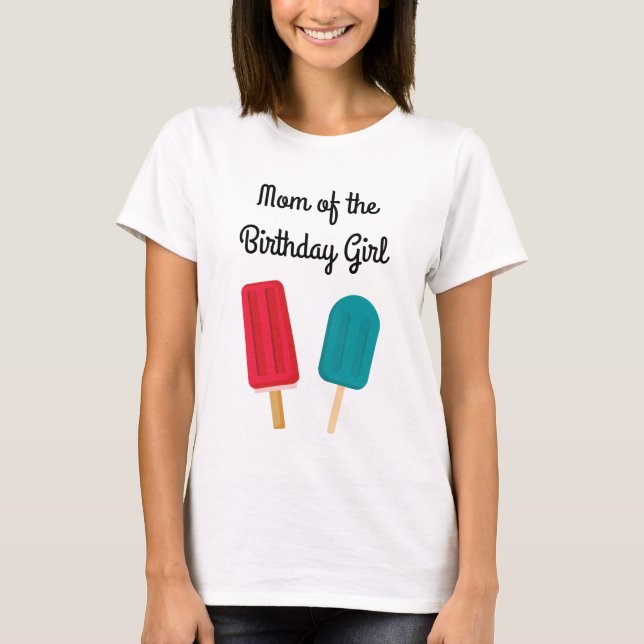 Splish Splash Pool Birthday Party Mom T-Shirt (Front)
