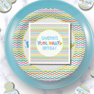 Splish 💦 Splash Pool Party Birthday Party Napkins