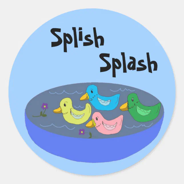 Splish Splash - stickers | Zazzle