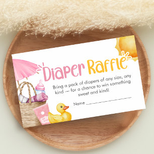 Splish Splash Summer Baby Shower Diaper Raffle Enclosure Card