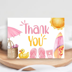 Splish Splash Summer Baby Shower Thank You Card